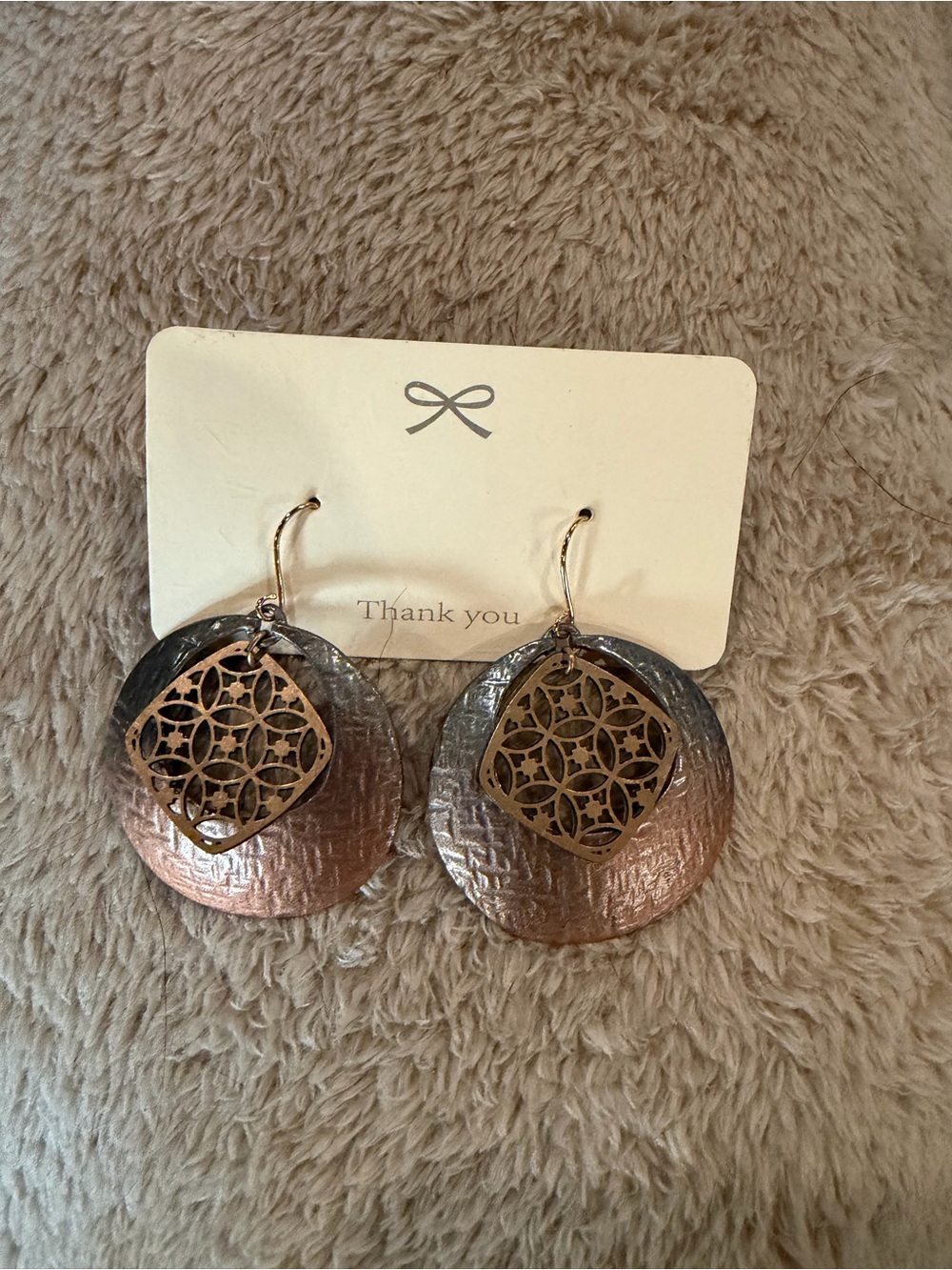 Chico’s bronze statement earrings